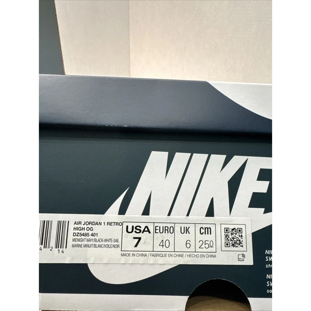 Nike Air Jordan 1 Retro High OG Midnight Navy Men’s 7 DZ5485-401 BNWB